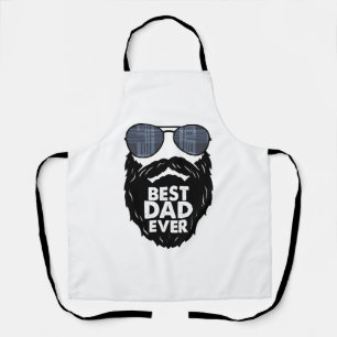 Beste papa ooit baard bebaarde papa zonnebril zwar schort