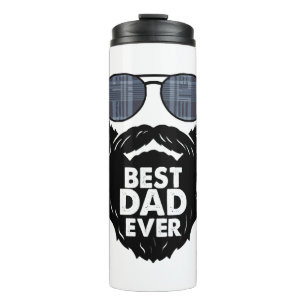 Beste papa ooit baard bebaarde papa zonnebril zwar thermosbeker