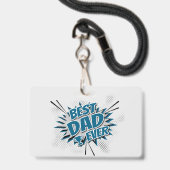 Beste Papa Ooit Badge (Achterkant met lanyard)