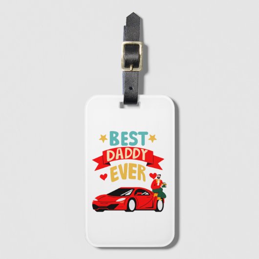 Beste Papa Ooit Bagagelabel (Voorkant (verticaal))