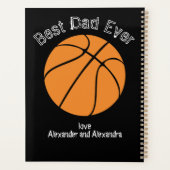 Beste papa ooit basketbal tekst in distressed loo planner (Achterkant)