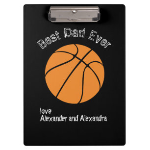 Beste papa ooit basketbal versleten tekst klembord