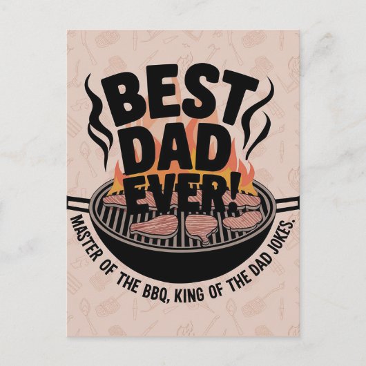 Beste papa ooit BBQ-ontwerp - King of the Grill Briefkaart (Voorkant)