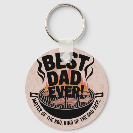 Beste papa ooit BBQ-ontwerp - King of the Grill Sleutelhanger (Voorkant)