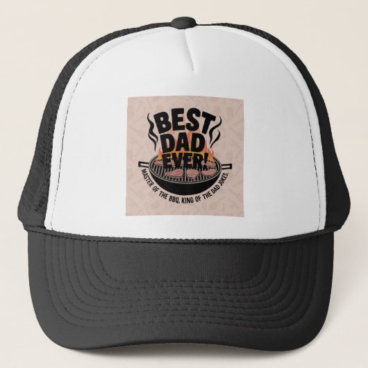 Beste papa ooit BBQ-ontwerp - King of the Grill Trucker Pet (Voorkant)