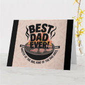 Beste Papa Ooit BBQ-ontwerp – Koning van de Grill  Kaart (Gele Bloem)