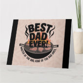 Beste Papa Ooit BBQ-ontwerp – Koning van de Grill  Kaart (Voorkant)