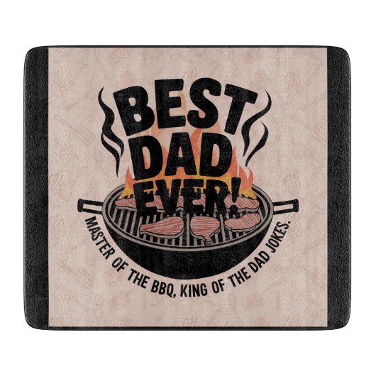 Beste Papa Ooit BBQ-ontwerp – Koning van de Grill Snijplank (Voorkant)