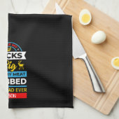 Beste papa ooit BBQ zwart Theedoek (Quarter Fold)