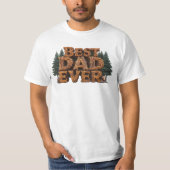 *~* BESTE PAPA OOIT beer Vaderdag Rustic AP86 T-shirt (Voorkant)