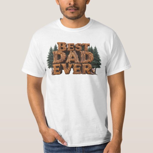 *~* BESTE PAPA OOIT beer Vaderdag Rustic AP86 T-shirt (Voorkant)