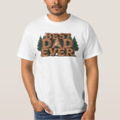 *~* BESTE PAPA OOIT BEREN Vaderdag Rustieke AP86 T-shirt (Voorkant)