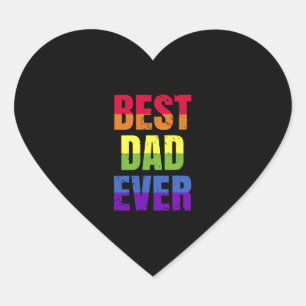 Beste papa ooit - Beste Papa Pride LGBT Hart Sticker