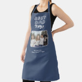 Beste papa ooit blauw aangepaste foto aandenken schort (Insitu)