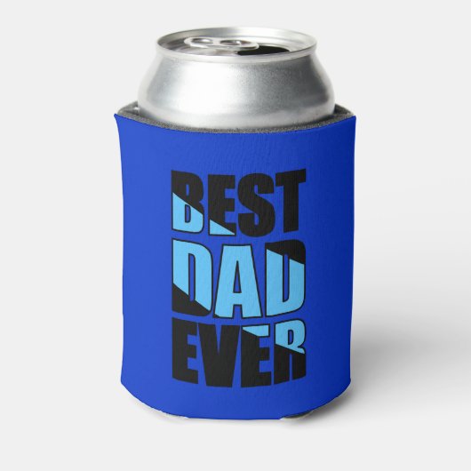 Beste papa ooit blauw blikjeskoeler (Blikje Achterkant)