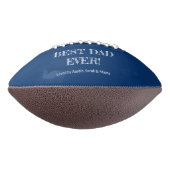 Beste papa ooit blauw gepersonaliseerd american football (Gedraaid 270)