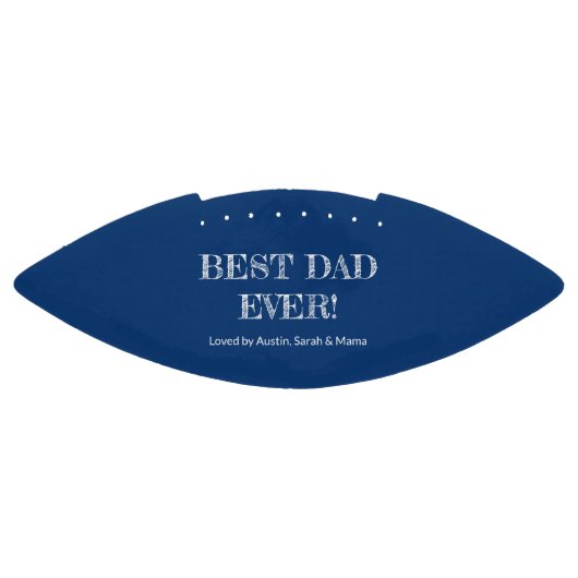 Beste papa ooit blauw gepersonaliseerd american football (Paneel)
