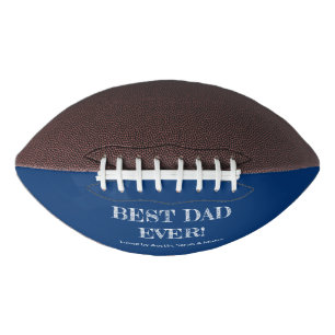 Beste papa ooit blauw gepersonaliseerd american football