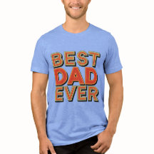 Beste papa ooit Blauw Tri-Blend T-shirt