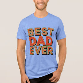 Beste papa ooit Blauw Tri-Blend T-shirt