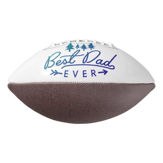 Beste papa ooit blauw typografie met bomen american football (Gedraaid 90)