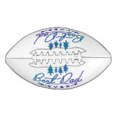 Beste papa ooit blauw typografie met bomen american football (Voorkant)
