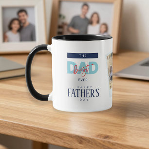 Beste papa ooit Blauwe gelukkige Vaderdag Aangepas Mok