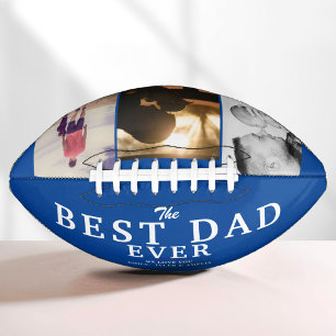 Beste Papa Ooit Blauwe Vaderdag 3 Foto Collage American Football