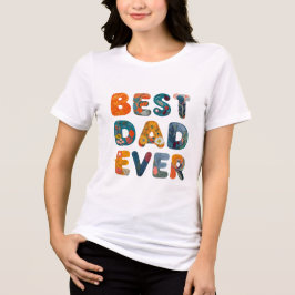 Beste papa ooit bloementypografie Tri-Blend shirt