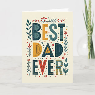 Beste Papa Ooit Bloemkaart Kaart