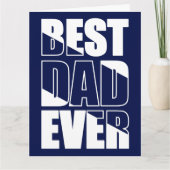 Beste papa ooit Blue Father's Day Kaart (Voorkant)