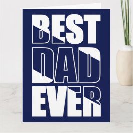 Beste papa ooit Blue Father's Day Kaart