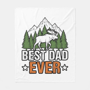Beste Papa Ooit Bosdier Vintage Papa T-shirt De Fleece Deken
