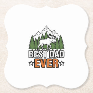 Beste Papa Ooit Bosdier Vintage Papa T-shirt De Kartonnen Onderzetters