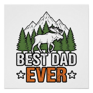 Beste Papa Ooit Bosdier Vintage Papa T-shirt De Perfect Poster