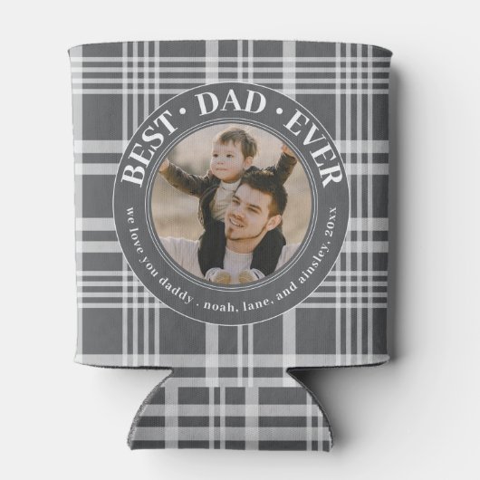 Beste papa ooit Buffalo speelde aangepaste foto va Blikjeskoeler (Achterkant)