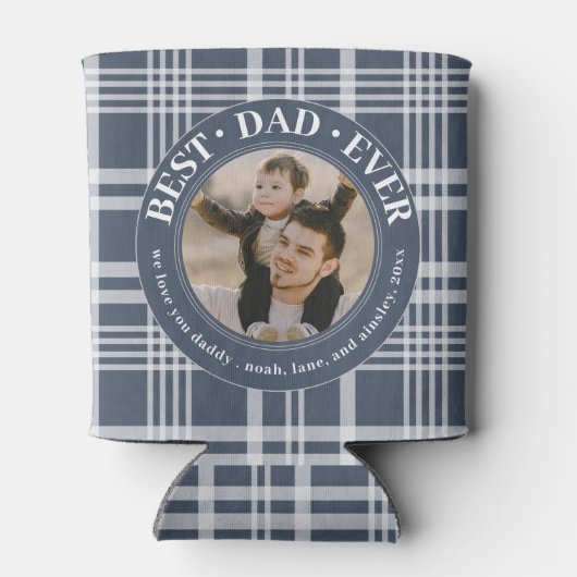 Beste papa ooit Buffalo speelde aangepaste foto va Blikjeskoeler (Achterkant)