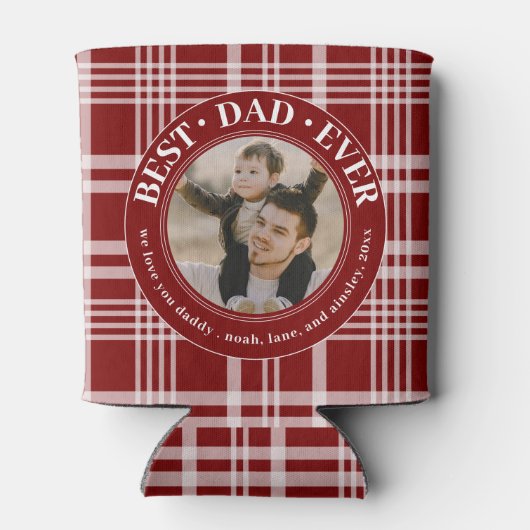 Beste papa ooit Buffalo speelde aangepaste foto va Blikjeskoeler (Achterkant)