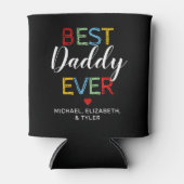 Beste Papa Ooit Cadeau 4 Foto Blikjeskoeler (Voorkant)
