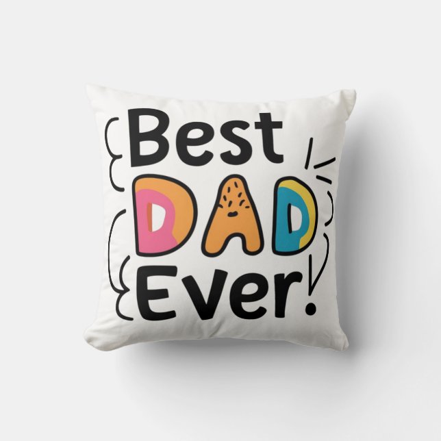 Beste papa ooit cadeau. Vaderdag Kussen (Voorkant)