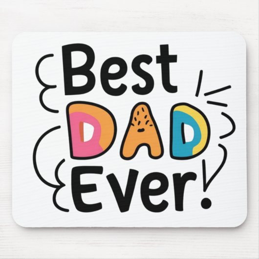 Beste papa ooit cadeau. Vaderdag Muismat (Voorkant)