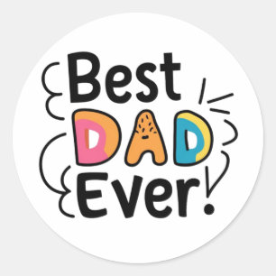 Beste papa ooit cadeau. Vaderdag Ronde Sticker