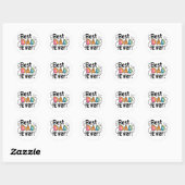 Beste papa ooit cadeau. Vaderdag Ronde Sticker (Vel)