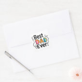 Beste papa ooit cadeau. Vaderdag Vierkante Sticker (Envelop)