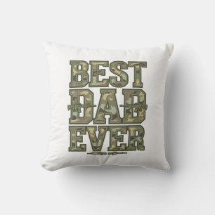 Beste papa ooit Camo vintage graveerontwerp_1 Kussen