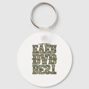 Beste papa ooit Camo vintage graveerontwerp_1 Sleutelhanger