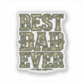 Beste papa ooit Camo vintage graveerontwerp_1 Sticker (Voorkant)