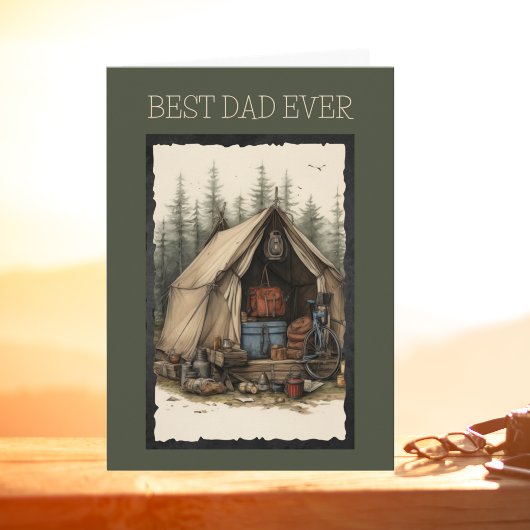 Beste papa ooit Camping Mooie Vaderdag Kaart