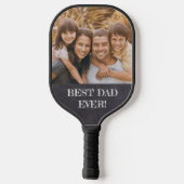 Beste papa ooit! Chalkboard aangepaste foto Pickleball Paddle (Achterkant)