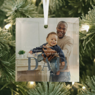 Beste Papa Ooit   Citaat & Foto Cadeau Glas Ornament